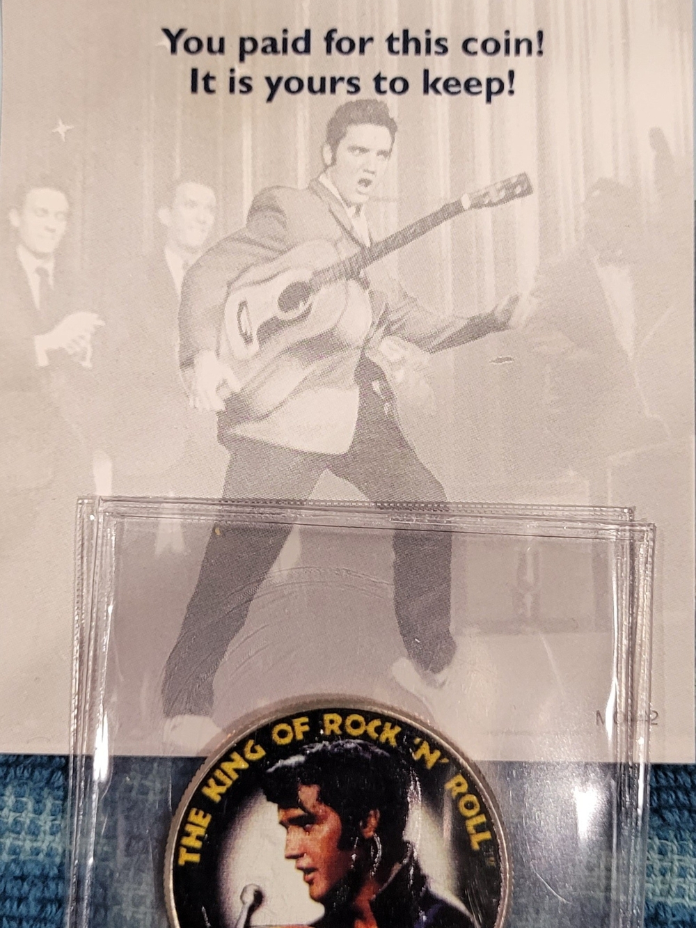 Elvis Presley 'The King of Rock 'n' Roll' Collectible Half Dollar- Black & Gold